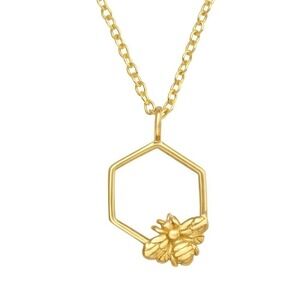 14k Gold Vermeil Bee Necklace